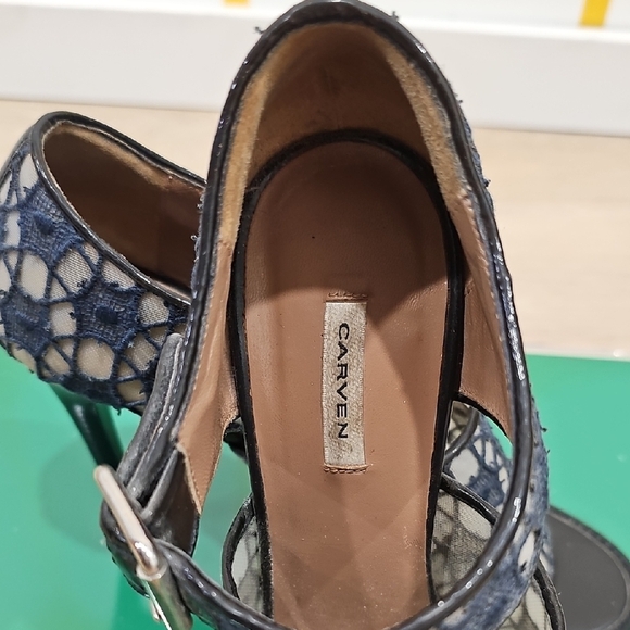 Luxury, Lace Navy Party, or Buisness, Platformn, Formal, Elegant Shoes Size 9 - Picture 5 of 5